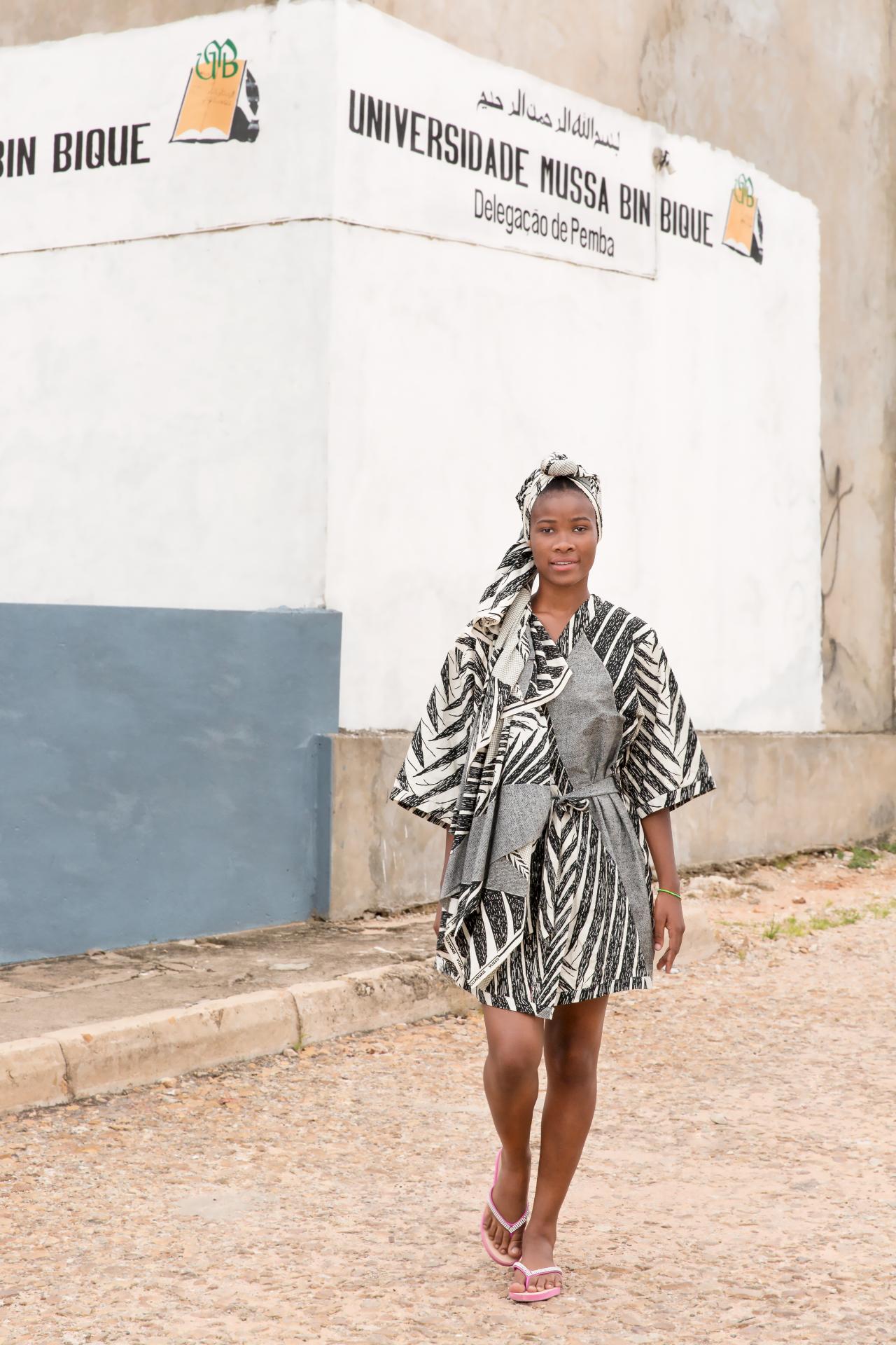 Catia in the old colonial town of Pemba, which was build by the Portuguese in the colonial era.
